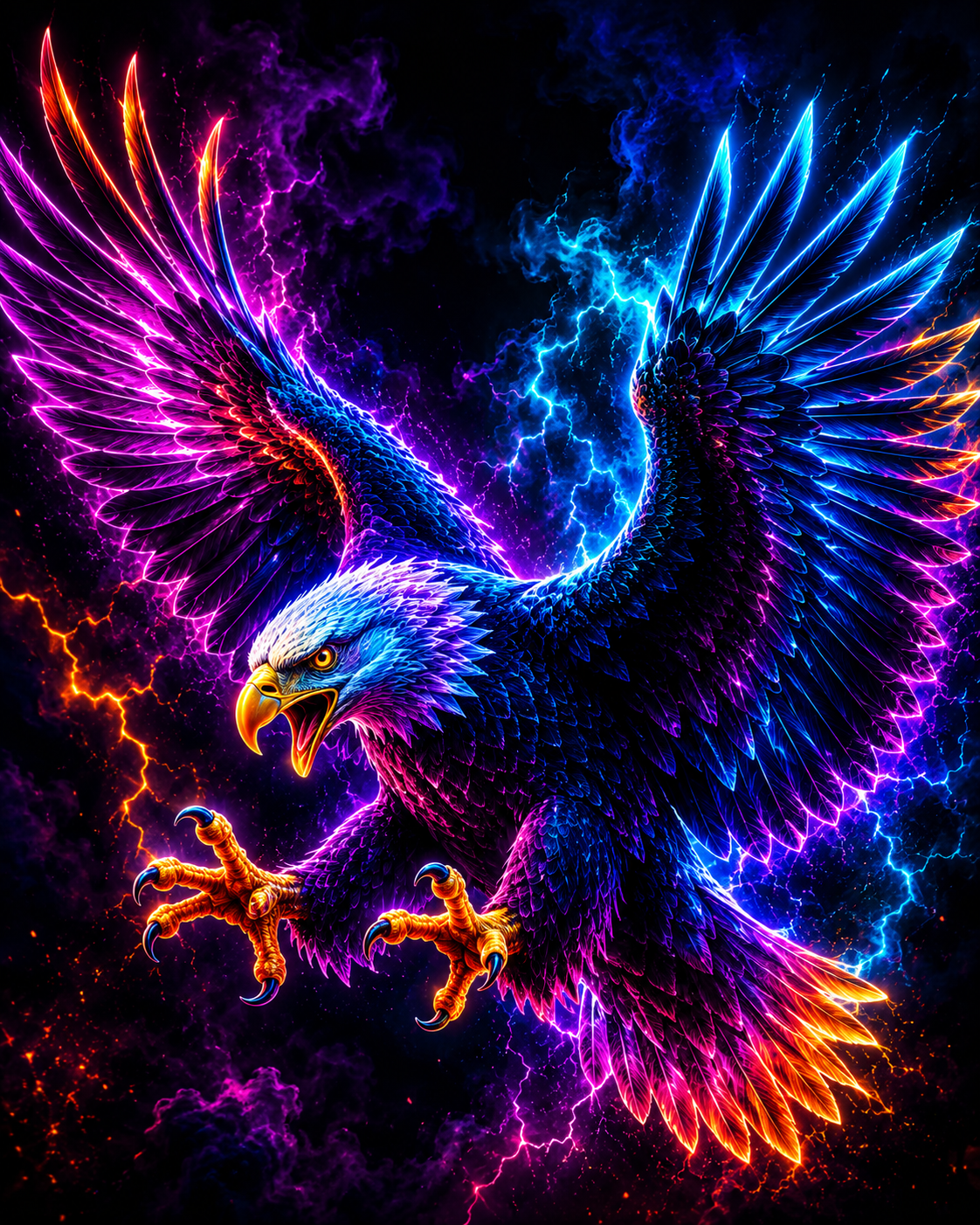 Neon Bald Eagle