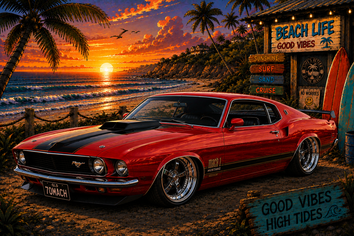 Beach Vibes Chevelle Mach 1