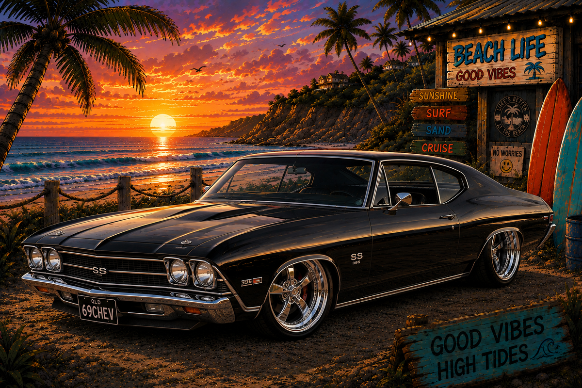 Beach Vibes Chevelle Black