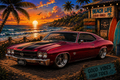 Beach Vibes Chevelle Black Cherry