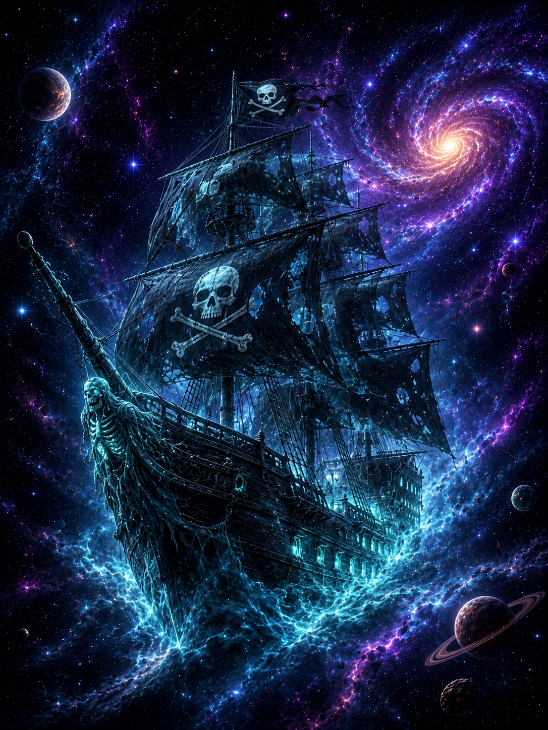 Ghost Pirate Ship in Space