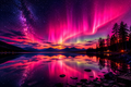Pink Aurora Lights