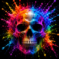 Colour Explosion Skull