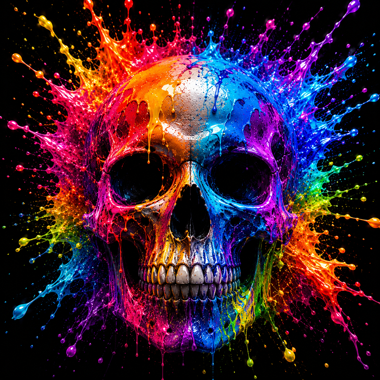 Colour Explosion Skull